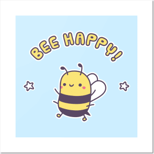 Cute Bee Happy Pun Posters and Art